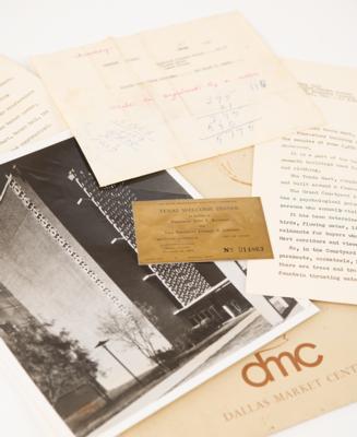 Lot #141 Kennedy Assassination: Dallas Market Center Press Folder with Texas Welcome Dinner Ticket - Image 1