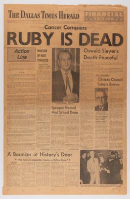 Lot #142 Kennedy Assassination (5) Partial Dallas Newspapers - Image 4