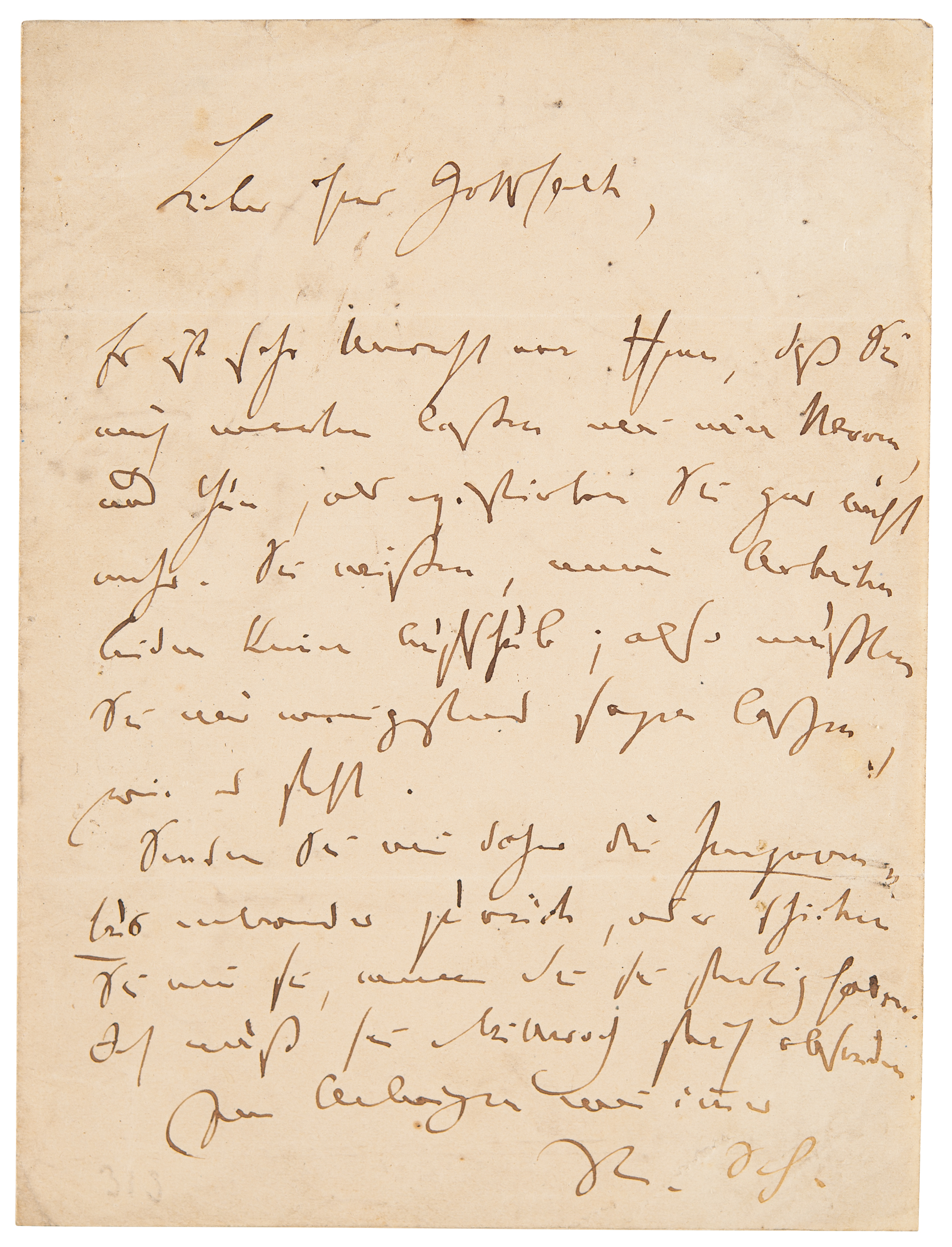 Lot #487 Robert Schumann Autograph Letter Signed - Image 2