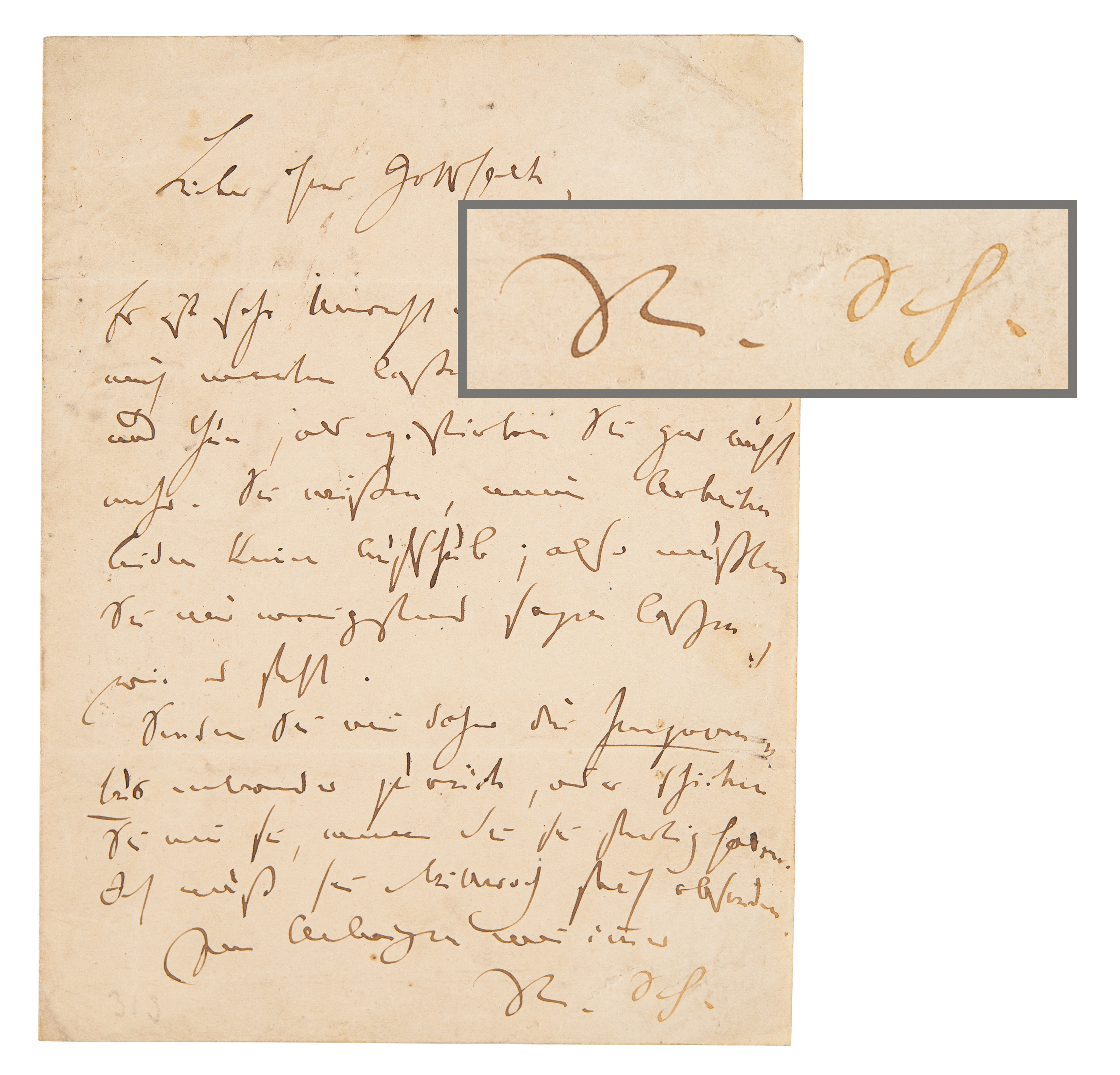 Lot #487 Robert Schumann Autograph Letter Signed