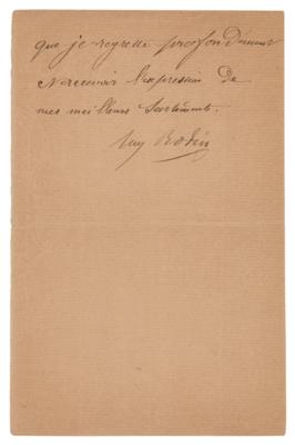 Lot #416 Auguste Rodin Letter Signed - Image 3