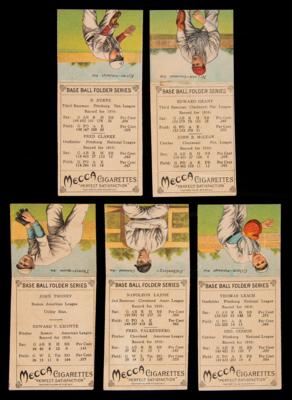 Lot #656 1911 T201 Mecca Double Folders Lot of (5) with Lajoie and Clarke - Image 2