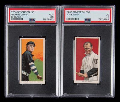 Lot #653 1909-11 T206 Sovereign Lot of (2) HOFers - PSA VG 3 and VG+ 3.5 - Image 1