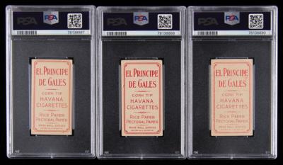 Lot #650 1909-11 T206 Lot of (3) HOFers with El Principe de Gales Backs - PSA VG 3 and VG+ 3.5 - Image 2