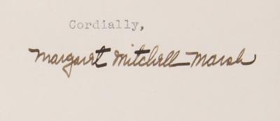 Lot #443 Margaret Mitchell Typed Letter Signed on Receiving Movie Stills from the Set of Gone With the Wind - Image 2