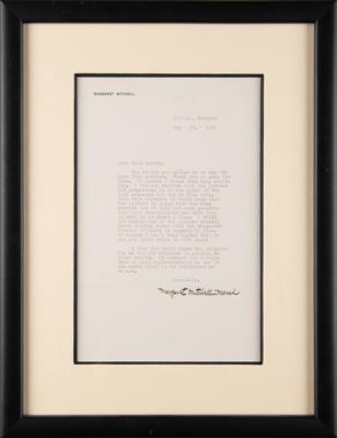 Lot #443 Margaret Mitchell Typed Letter Signed on Receiving Movie Stills from the Set of Gone With the Wind - Image 3