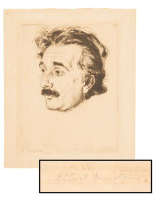 Lot #183 Albert Einstein Signed Limited Edition Etching - Image 1