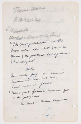 Lot #104 John F. Kennedy's Diary from 1945, with Comments on Hitler, FDR, Politics, and World War II - Image 12