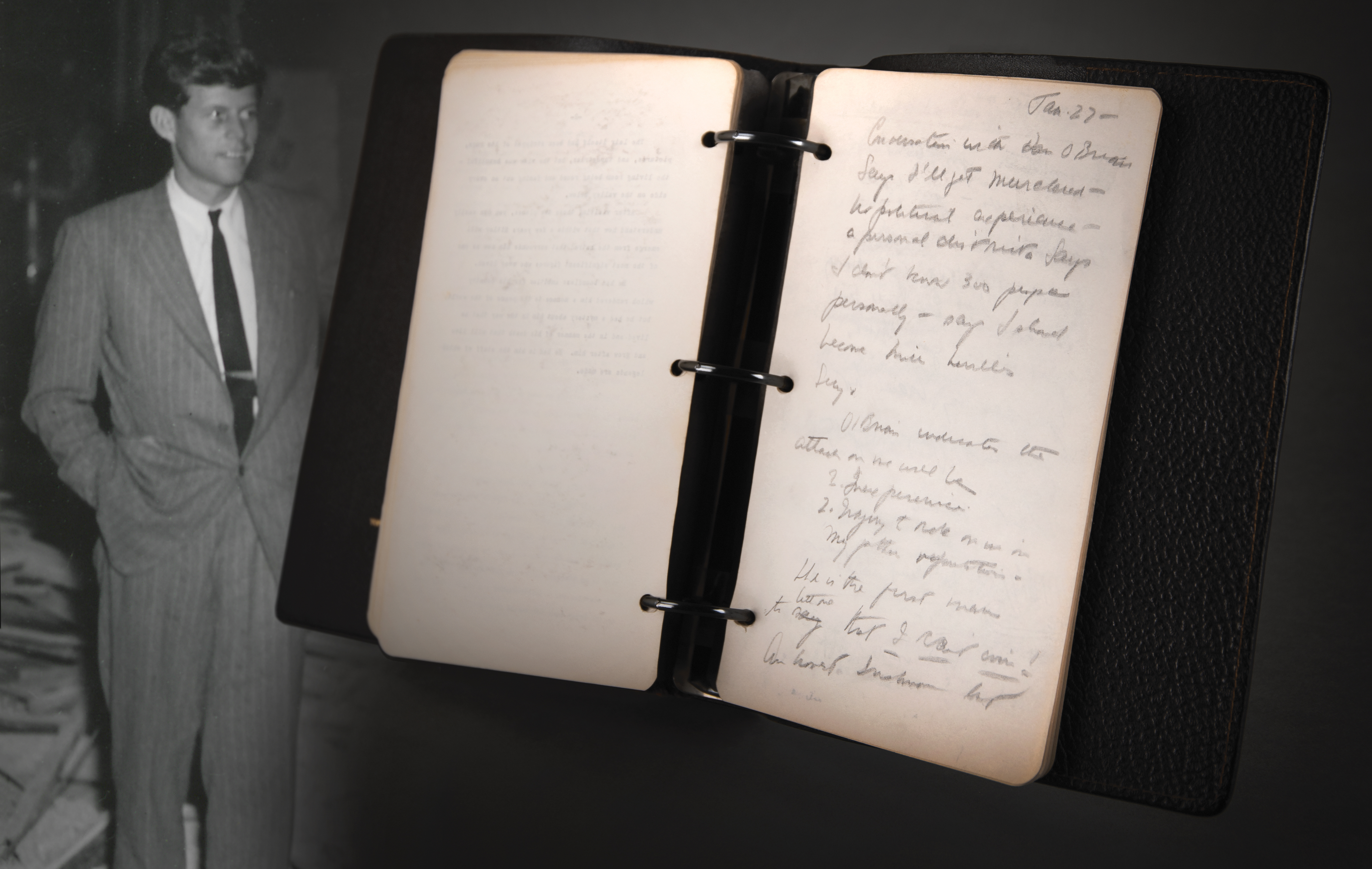 Lot #104 John F. Kennedy's Diary from 1945, with Comments on Hitler, FDR, Politics, and World War II - Image 1