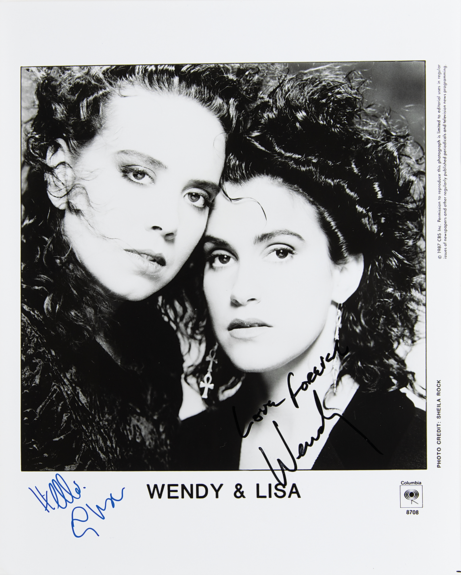 Wendy and Lisa (5) Photographs (One Signed, Three Unreleased) | RR