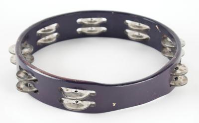 Lot #9227 Prince and the NPG 'Puple Rain' Tambourine Used During 'Nude Tour' Rehearsals