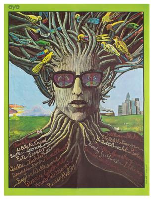 Lot #9054 Bob Dylan 1968 Eye Magazine Poster