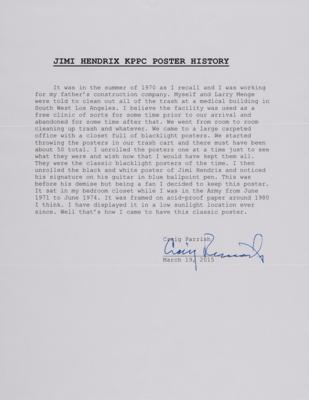 Lot #9056 Jimi Hendrix Rare 1968 Signed Pasadena Radio (KPPC) Poster - Image 5