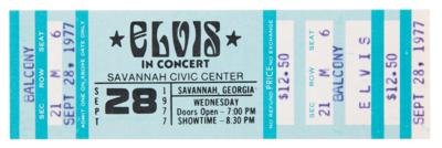 Lot #9120 Elvis Presley 1977 Post-Mortem Concert Ticket