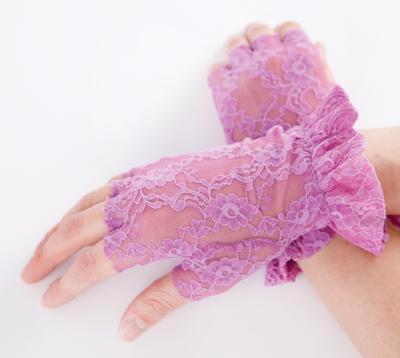 Lot #9246 Prince's Purple Rain Purple Lace Gloves - Image 2