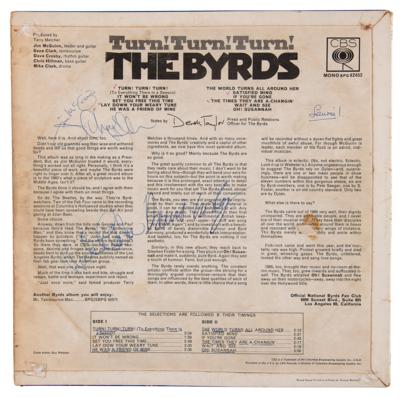 Lot #9137 The Byrds Signed Album -Turn! Turn! Turn!