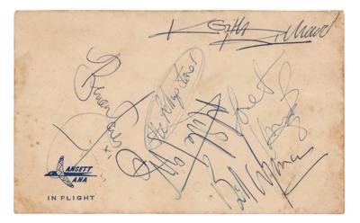 Lot #9074 Rolling Stones Signatures - Obtained in 1965 during their Australian Tour