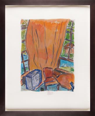 Lot #9050 Bob Dylan Original Painting 'View from Two Windows' -created in 2007 for his acclaimed ‘Drawn Blank Series' - Image 2