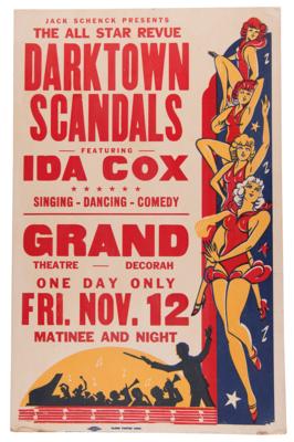 Lot #9112 Ida Cox and the Darktown Scandals Original 1937 Concert Poster