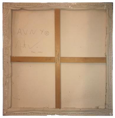 Lot #9195 Arturo Vega Oversized Original Painting - 'Love 1991' (Canvas, 50 x 50) - Image 3