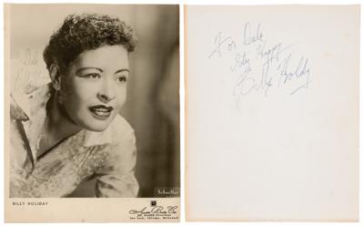Lot #9111 Billie Holiday Twice-Signed Photograph