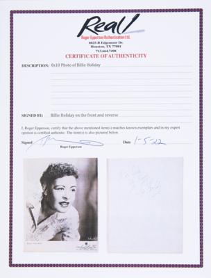 Lot #9111 Billie Holiday Twice-Signed Photograph - Image 2