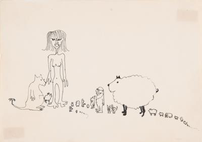 Lot #9005 John Lennon Original Sketch from Publisher's Collection