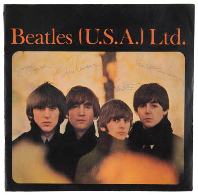 Lot #9001 Impossibly rare Beatles program signed on the day of their historic first show at Shea Stadium! - Image 1