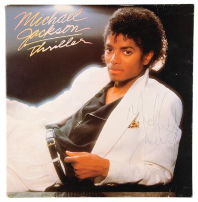 Lot #9211 Michael Jackson Signed Album - Thriller