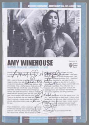 Lot #9287 Amy Winehouse Signed Program