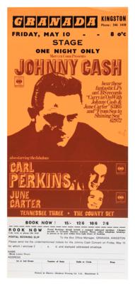 Lot #9134 Johnny Cash 1968 Granada Walthamstow Handbill