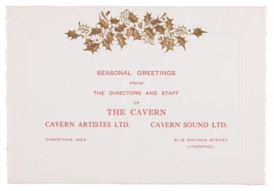 Lot #9037 Beatles 1964 Cavern Club Christmas Card - Image 1