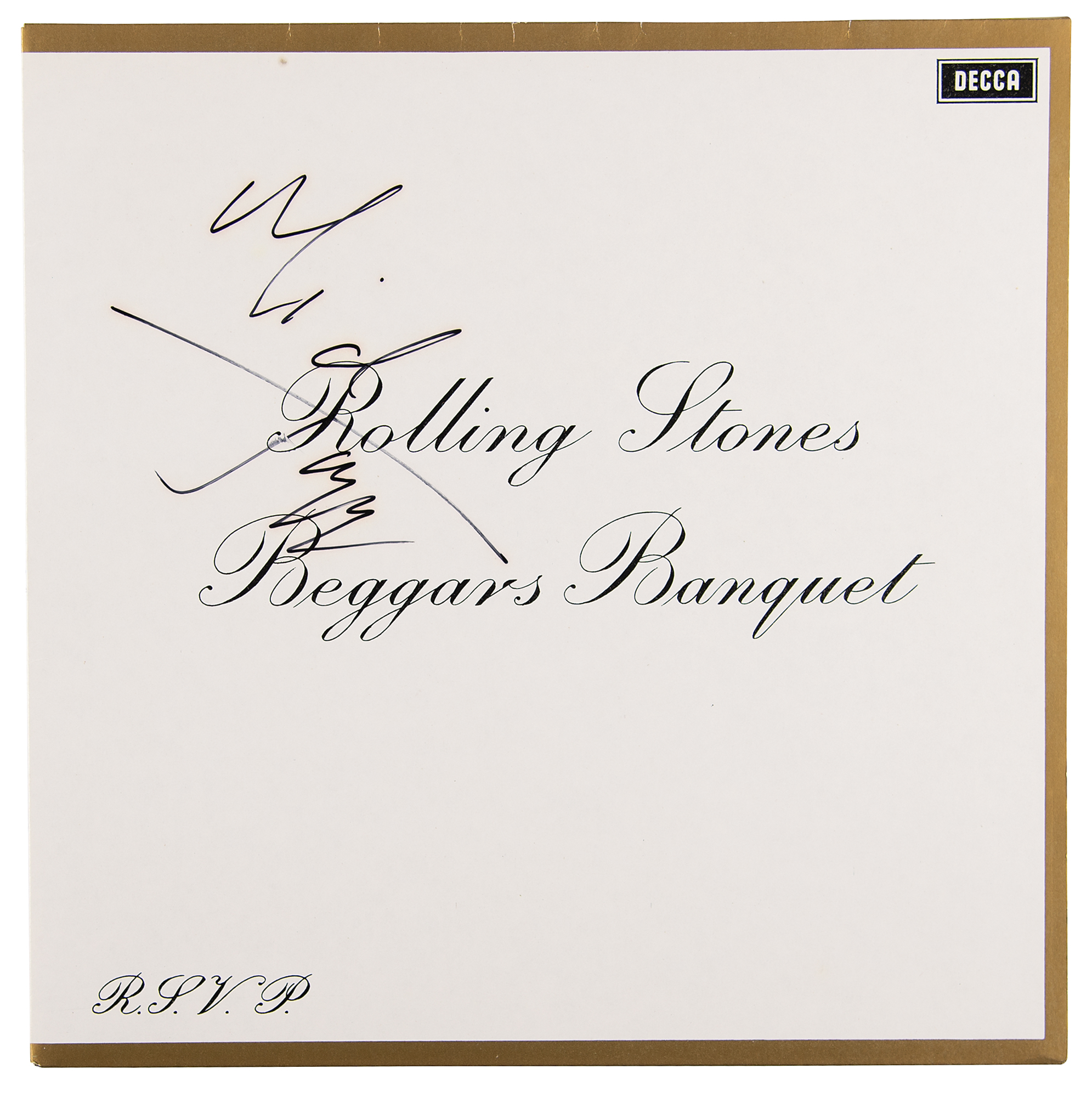 Mick Jagger Signed Rolling Stones Album -Beggars Banquet | RR Auction