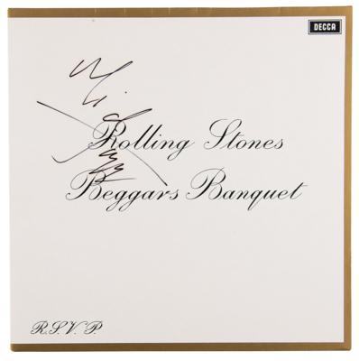 Lot #9071 Mick Jagger Signed Rolling Stones Album -Beggars Banquet