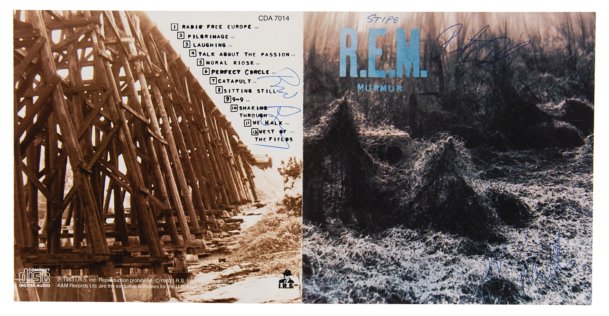 R.E.M. Signed CD Booklet -Murmur