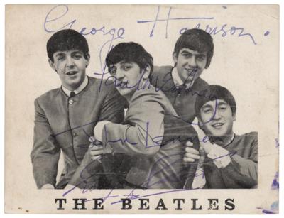 Lot #9038 Beatles 1963 Fan Club Card with