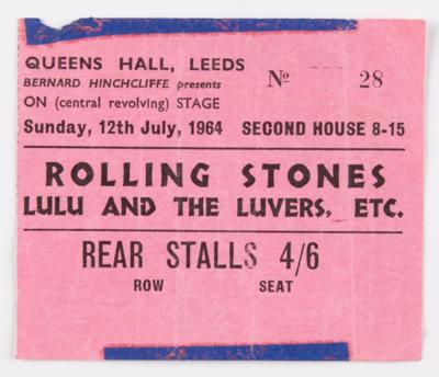 Lot #9075 Rolling Stones Original 1964 Queens Hall (Leeds) Program and Ticket - Image 2