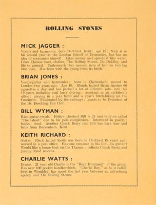 Lot #9075 Rolling Stones Original 1964 Queens Hall (Leeds) Program and Ticket - Image 4