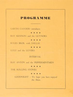 Lot #9075 Rolling Stones Original 1964 Queens Hall (Leeds) Program and Ticket - Image 6