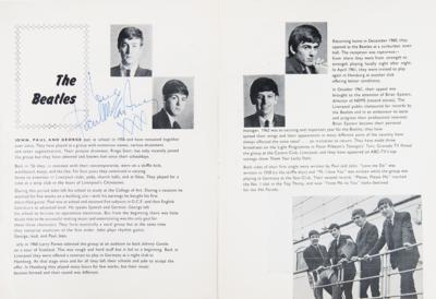 Lot #9016 Paul McCartney Signed Rare 1963 Beatles Program - obtained a month after the release of Please Please Me