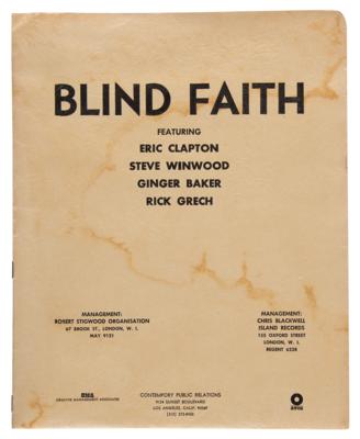 Lot #9136 Blind Faith 1969 Press Kit Folder - Image 7