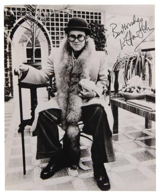 Lot #9154 Elton John Signed Photograph