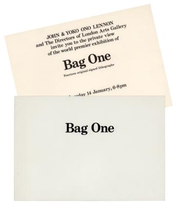 Lot #9011 John Lennon and Yoko Ono Original 'Bag One' World Premiere Invitation - Image 2