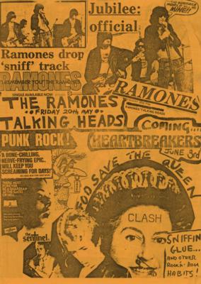 Lot #9200 Pioneers of Punk Rock: The Clash, Ramones, Talking Heads, and The Heartbreakers 1977 Handbill (Leeds Polytechnic) - Image 2