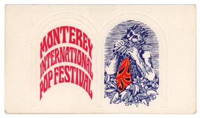 Lot #9143 Monterey International Pop Festival Original Business Card - Image 1