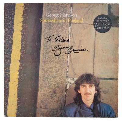 Lot #9021 George Harrison Signed Album - Somewhere In England