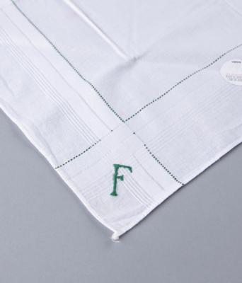 Lot #9103 Freddie Mercury Personally-Owned Monogrammed 'F' Handkerchief - Image 2