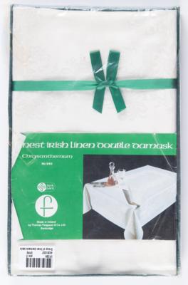 Lot #9107 Freddie Mercury Personally-Owned Irish Linen Tablecloth by Thomas Ferguson & Co. Ltd.