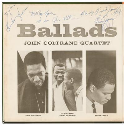 Lot #9110 John Coltrane Quartet Signed Album - Ballads