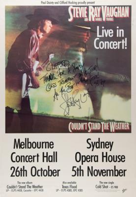 Lot #9205 Stevie Ray Vaughan Signed Poster - Australian 'Couldn't Stand the Weather' Tour